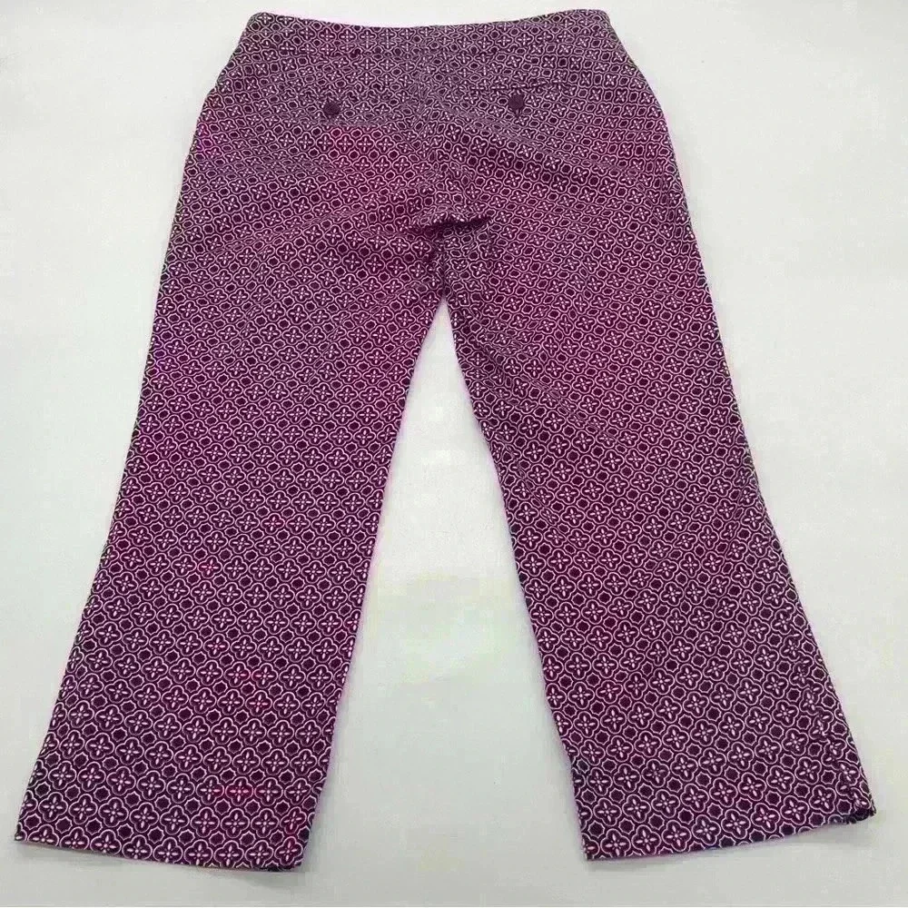 Laundry by Shelli Segal Capris Geometric Design Multicolor Size 4 - Picture 2 of 5